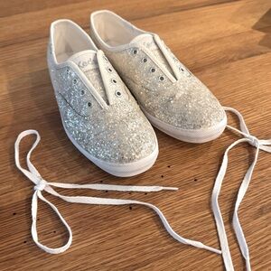Keds Glittery Silver Sneakers